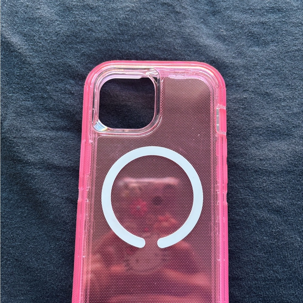 Transparent Pink Phone Case MagSafe